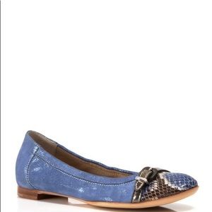AGL Attilio Giusti Leombruni Womens Blue Slip On Ballet Flats Size US 8 EUR 38.5